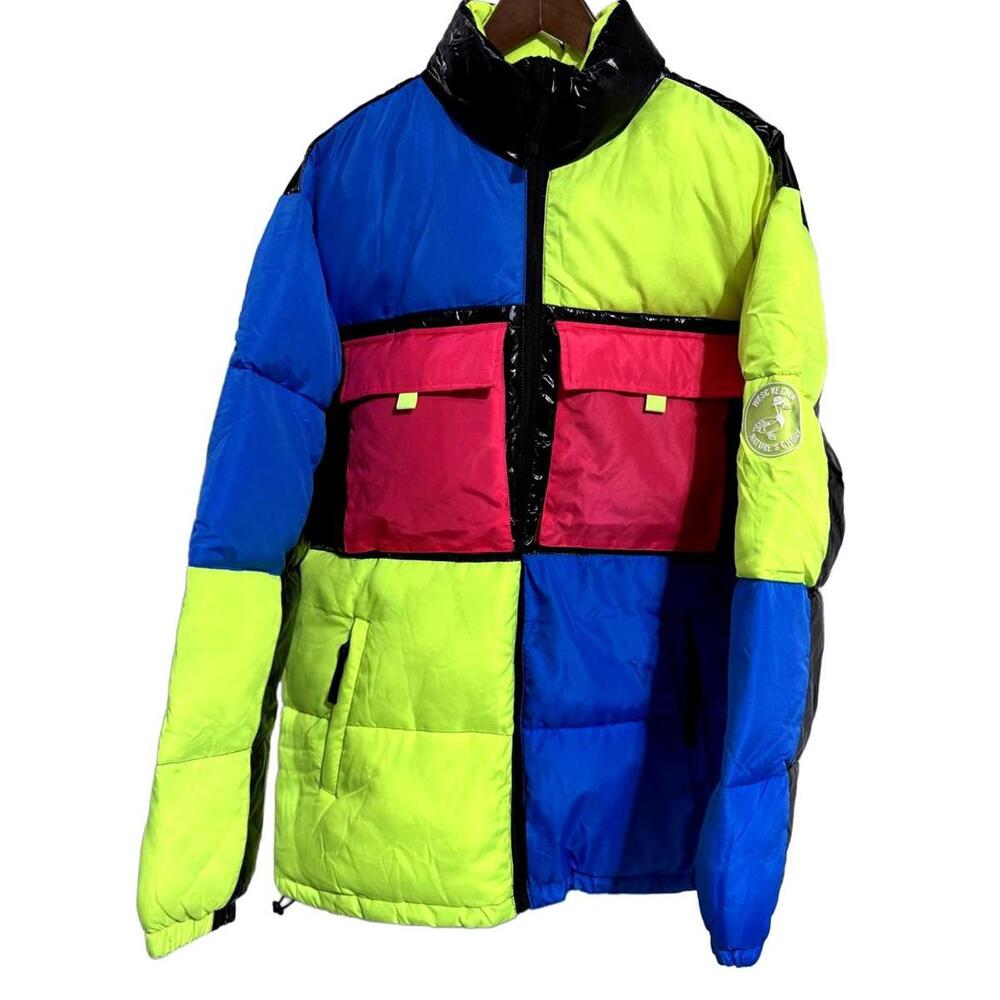 WESC Colorblock Puffer Jacket with Front Pockets